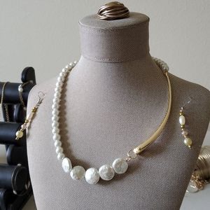 Necklace and earrings